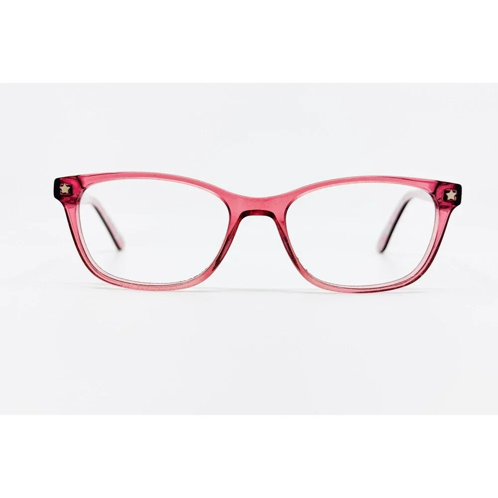 Pez Eyewear Glasses Frames Crystal Pink PE 002 Floral Star Detail 48-16-125
